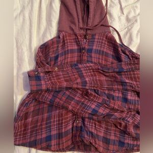 American eagle cropped flannel